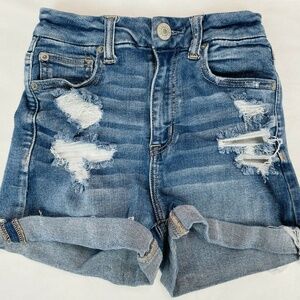 American Eagle Next Level Stretch Distressed Denim Shorts
